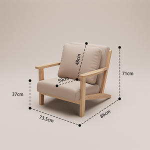 डिस्काउंट होम लिविंग रूम फर्नीचर के लिए आधुनिक सिंगल डबल लाउंज कुर्सी प्रदान करता है ठोस लकड़ी के अनुकूल आरामदायक - Product Image 3