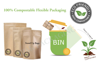 Sachets Doypack Personnalisés en Papier Kraft Biodégradable avec Fermeture Zip pour Emballage Alimentaire, Snacks, Café et Produits Durables