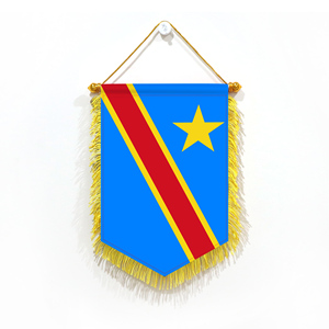 Mini Banderas de Coche de 20x30cm de la República Democrática del Congo, Accesorios Decorativos de Pared, Pequeños Adornos para Colgar - Product Image 1