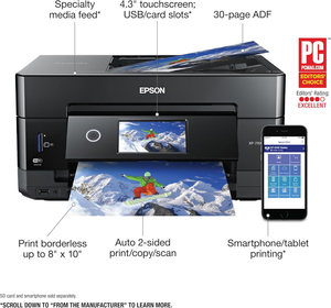 Ep son Expression Premium XP-7100 Wireless Color <b>Photo</b> Printer with ADF, Scanner and <b>Copier</b>, Black, Small - Product Image 3