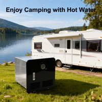 Chauffe-eau instantané portable à gaz de 12 L en plastique sans réservoir pour la douche en camping/camping-cars, voitures, extérieur et usage domestique