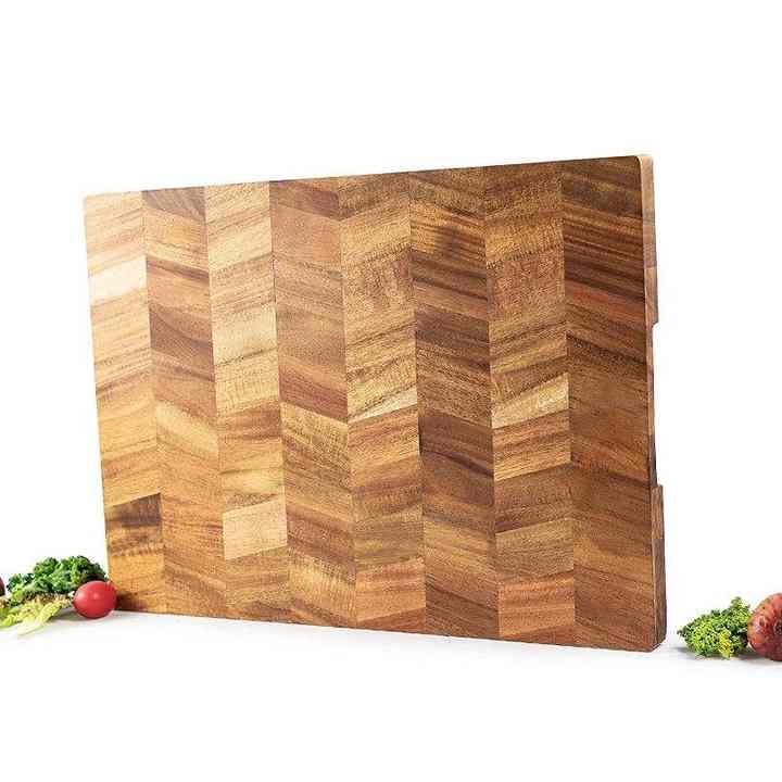 Professional Grade Large Wooden Cutting Board Wood Grain Kitchen