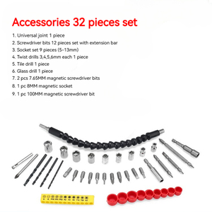 32pcs Flexible Shaft <b>Tool</b> Electronics Drill Screwdriver Bit <b>the</b> Sleeve Holder Connect Link Multi Hex Shank Extension Snake Flexi - Product Image 4