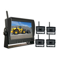 Kit de surveillance par caméra sans fil Système 4CH écran 7 pouces MDVR Bus Truck trailer Caméra de recul étanche sans fil