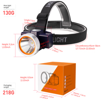 Lámparas de Cabeza Inalámbricas para Minería Industriales a Prueba de Agua IP67 HCTM-6A, Lámpara de Minero LED Recargable de Iones de Litio, Linterna Frontal Digital