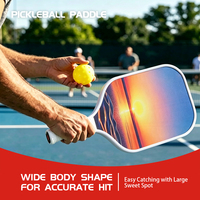 Raquette de pickleball en fibre de carbone synthétique de forme standard Guanlin-71, 16 mm, tendance, pour l'entraînement en extérieur des enfants – Meilleure vente