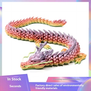 Commercio estero transfrontaliero Ornamenti di drago stampati in 3D in Cina modello di drago creativo del modello di moda del tema del gioco degli animali della messa a fuoco - Product Image 2