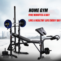 Rack de musculation multifonctionnel réglable pour presse à barre, machine de fitness pour la maison, banc de musculation pliable