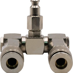 Dingyi 3 In 1 Pneumatic Connector 360 Degree Rotating 2 Way Fitting For Air Tools Carbon Steel Part Number DY2001A - Product Image 3