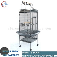 Cage à oiseaux et animaux extra-large 6x5 en fer forgé thermolaqué, écologique, avec accessoires d'élevage, support suspendu pliable, vente en gros