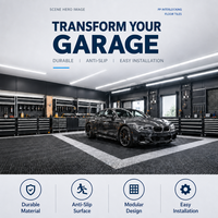 Dalles de sol en plastique PP personnalisées pour garage, avec design modulaire antidérapant à emboîtement, pour l'aménagement des sols de laveries automobiles