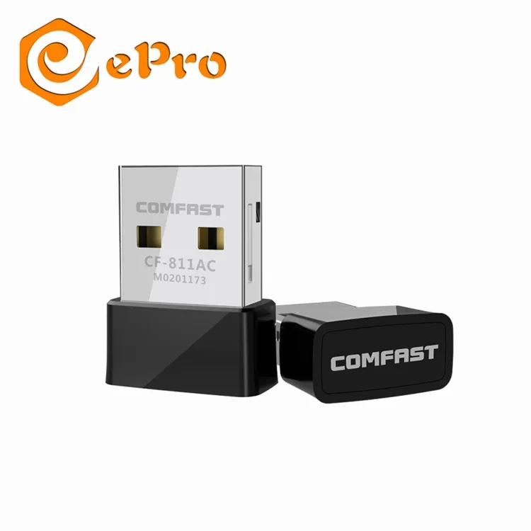 Harga pabrik CF-811AC USB2.0 Wireless adaptor Wifi Receiver Dongle 650Mbps RTL8811CU kartu jaringan untuk Mini PC komputer TV Box