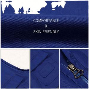 Gilet de travail cargo pour homme, grande taille, sans manches, respirant, anti-boulochage, avec plusieurs poches, logo personnalisé OEM, été - Product Image 3