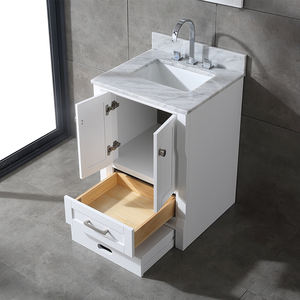 Meuble-lavabo de salle de bain haut de gamme de 24 pouces avec vasque en céramique et caractéristiques résistantes à l'eau - Product Image 5