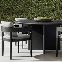 Ensemble de meubles de salle à manger de conception chinoise moderne, table et chaises en aluminium pour l'extérieur, pour utilisation dans les parcs, meubles de jardin, jardin et parc