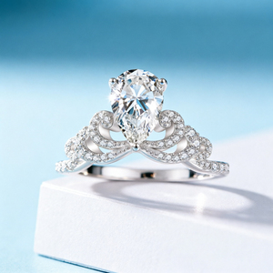 Factory Price S925 Sterling Silver Rhodium Fashion Jewelry <b>Rings</b> Pear Cut Cubic Zirconia Promise <b>Ring</b> Women's Anniversary Party - Product Image 4
