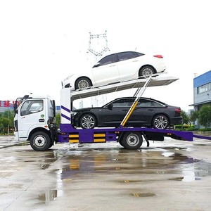 Hot Sale Dongfeng 4x2 Double Deck Car Carrier Truck 2 Seats Auto Vehicle Transport Truck - Product Image 3