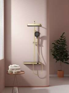 Équipement de douche de salle de bain de conception nouvelle, pomme de douche pluie cascade, système de réglage à touches de piano mural - Product Image 4