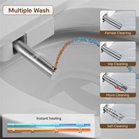WC intelligent monobloc en céramique blanche certifié CUPC avec couvercle intelligent pour salle de bain