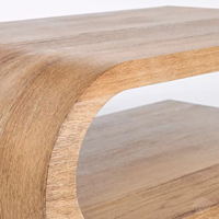 Table basse moderne en forme de U pour salon, mobilier de maison OEM, combinaison de tables basses en bois massif pour la maison