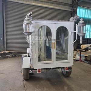รถม้าศพไฟฟ้าสีขาวแบบมีหลังคาสำหรับขนส่งโลงศพ - Product Image 6