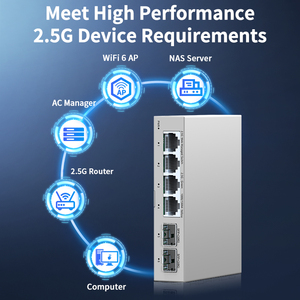 Công Tắc Quản lý thông minh 2.5gbe, công tắc mạng Ethernet được Quản Lý Web 4 cổng RJ45 2500Mbps 2 cổng 10G SFP + công tắc thiết lập homelab khe cắm - Product Image 5