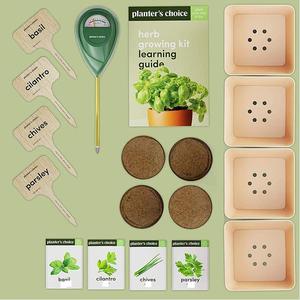Kit completo <span class=keywords><strong>de</strong></span> cultivo <span class=keywords><strong>de</strong></span> hierbas para jardín <span class=keywords><strong>de</strong></span> interior, juego único <span class=keywords><strong>de</strong></span> albahaca, cilantro, <span class=keywords><strong>cebollino</strong></span>, <span class=keywords><strong>brotes</strong></span> <span class=keywords><strong>de</strong></span> perejil, fácil <span class=keywords><strong>de</strong></span> cultivar para uso doméstico - Product Image 3