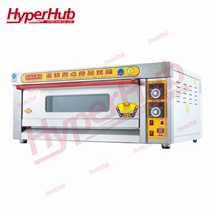 فرن مخبز تجاري من الفولاذ المقاوم للصدأ بطابقين وأربعة صواني |   فرن خبز رقمي يعمل بالغاز/الكهرباء للخبز والبيتزا والكعك - Product Image 2