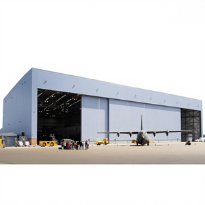 مستودع طائرات معدني مسبق الصنع عالي الجودة مع ألواح ساندويتش - Product Image 1