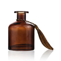 Vente en gros de flacons diffuseurs de parfum en verre rond transparent ambré noir gris de 50 ml 100 ml 150 ml 200 ml