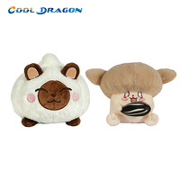 COOL DRAGON Peluche animale de dessin animé Chat Ail et Marmotte Blanche, Jouet pour machine à griffes, Prise en charge de la vente en gros et de la personnalisation