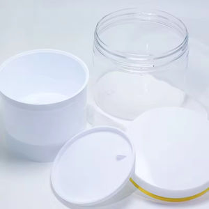 Hengjian 100g 200g 300g Double <b>Wall</b> Cosmetic Storage Container Plastic Skincare Makeup Eye Cream Jar with Gold Silver Cap - Product Image 3