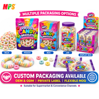Bracelet de bonbons pressés MPS OEM - Faible teneur en sucre, saveur fruitée, multicolores