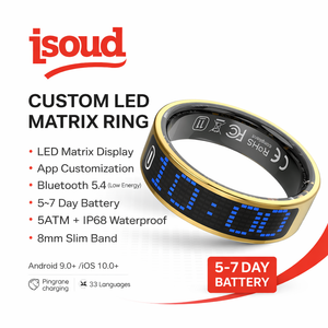 Bague connectée transfrontalière avec écran tactile, suivi des pas, fréquence cardiaque, oxygène sanguin et sommeil, compatible Android - Product Image 1