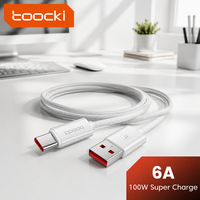 Câble de données multi-longueurs Toocki blanc en matériau tressé PC, construction anti-dommages efficace pour la maison et les voyages