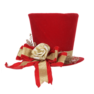 زينة شجرة عيد الميلاد على شكل قبعة سوداء لامعة من اللباد الصناعي عالي الجودة - Product Image 3