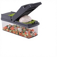Hete Aanbieding 16-delige Handmatige Duurzame Fruit- en Groentesnijder PP Plastic Ui Wortel Snijder Roestvrijstalen Messen Spatel