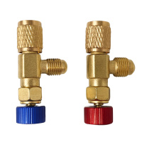 Robinet à boisseau sphérique en laiton pour gaz, outil de réfrigération, vanne de sécurité pour climatisation, réparation de climatisation, connexion à bride pour liquide fluoré