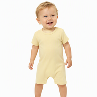 Combinaison à épaulettes en coton peigné respirant et lavable, douce, pour usage quotidien, OEM ODM, pour bébés et tout-petits, unisexe, directement de l'usine