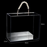 Boîte cadeau en acrylique transparente, boîte de présentation rectangulaire, boîte cadeau pour bouquet, boîte cadeau d'anniversaire