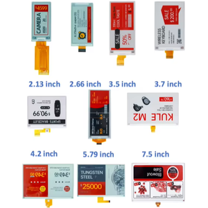 0.97-31.5 英寸 SPI <span class=keywords><strong>2</strong></span> 色 3 色 4 色 IPS 低功耗电子墨水液晶屏 LED 背光表面贴装智能标签零售标签 - Product Image 1