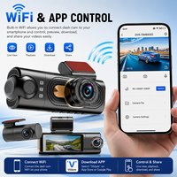 Caméra de tableau de bord 4K à 3 canaux avec Wi-Fi et GPS, enregistreur de voiture avec surveillance de stationnement 24h/24, boîte noire automobile, vente chaude
