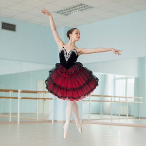 Ballet professionnel romantique <span class=keywords><strong>Tutu</strong></span> jupe longue <span class=keywords><strong>noir</strong></span> rouge espagne robe adulte enfants Ballet Performance robe - Product Image 6
