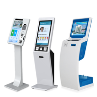 Terminal de point de vente à écran tactile SDK au sol/mural pour le paiement en libre-service Kiosques tactiles de commande de nourriture pour restaurant KFC McDonald