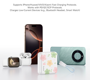 YOOBAO 10000mAh Carga rápida Dibujos animados Mini Power Bank Android <span class=keywords><strong>iPhone</strong></span> Cargador con cable desmontable - Product Image 4