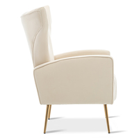 Livraison gratuite, fauteuils d'appoint en velours blanc, style nordique moderne, salon