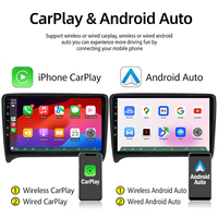 Stereo Mobil 9'' 8 Core dengan WiFi, BT, GPS Navigasi, Dukungan 4G Carplay, Android Auto untuk Player Audi TT MK2 8J Dashboard