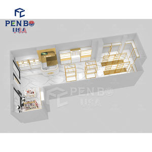 Exhibidores de Lujo Modernos con Iluminación LED Dorada para Tiendas de Novias, Exhibidores de Alta Gama para Vestidos de Mujer, Decoración para Boutiques de Ropa - Product Image 6