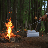 Torche de pique-nique d'extérieur, outil d'allumage de camping en acier inoxydable épaissi, chalumeau au butane tout métal pour usage domestique et extérieur
