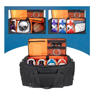 Chaussures Gym Duffel Bag 3 Diviseurs Réglables Sneak Sac de Voyage Bretelles Confort Transport Tendance pour Sports Business - Product Image 4